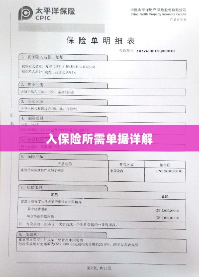 入保险必备单据解析-图1