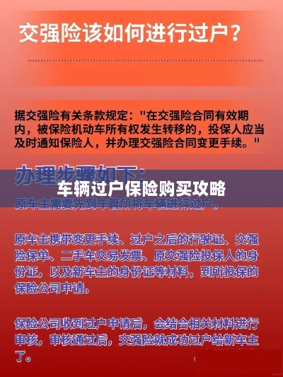 车辆过户保险购买指南-图1 车辆过户保险购买指南-图1