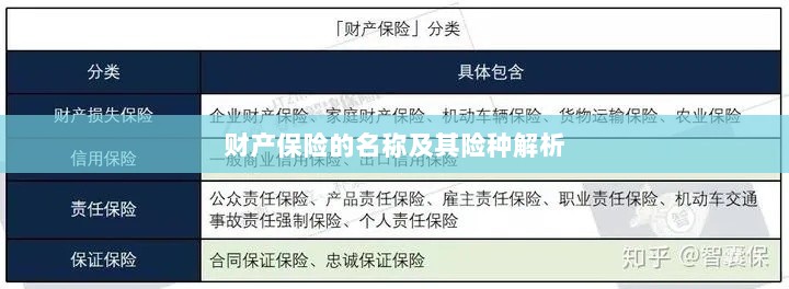 财产保险名称及险种深度解析-图1